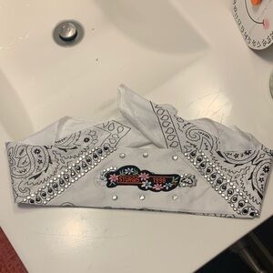 White Bandana with Sturgis 1998 Patch NEW
